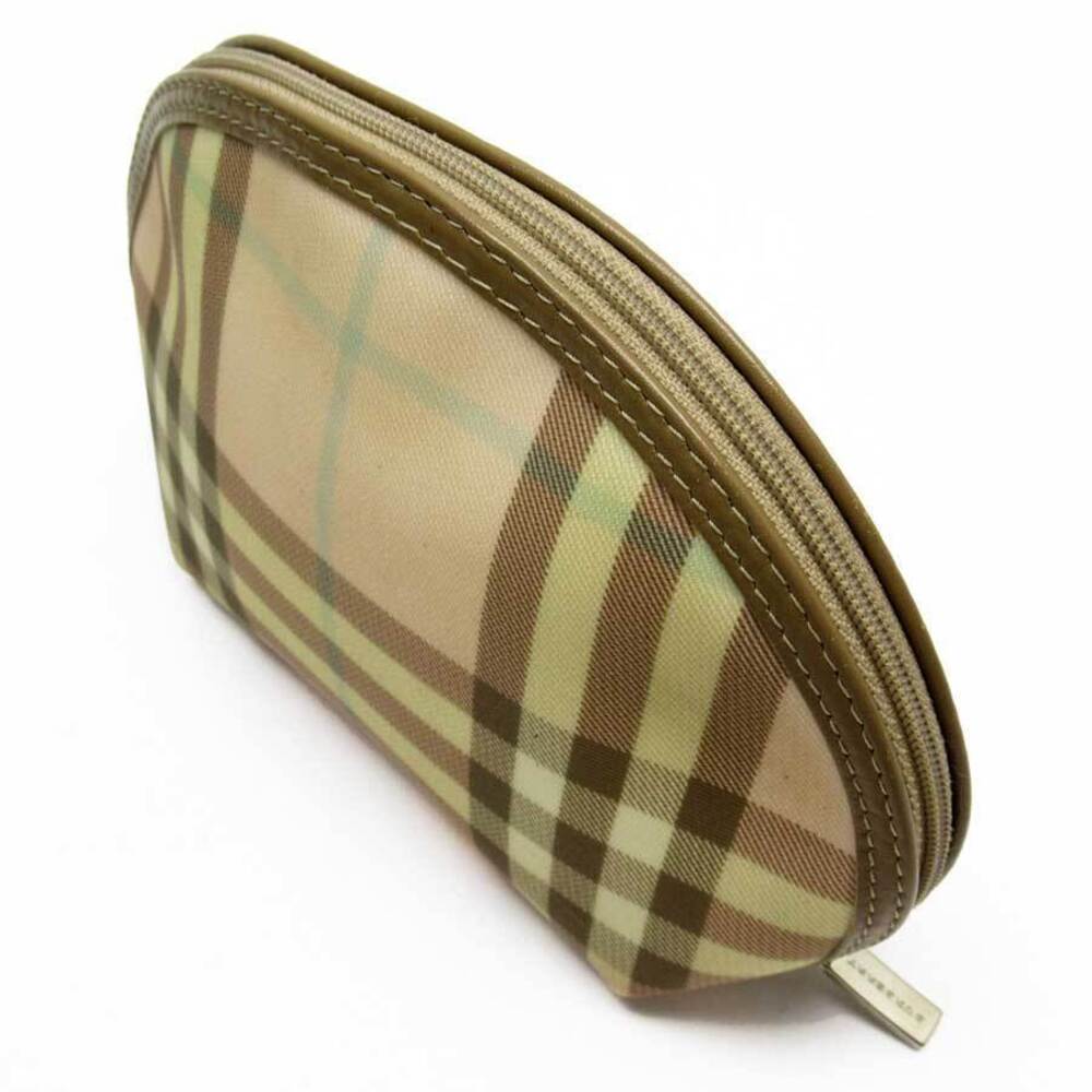 Burberry Multi Case Black Check Pink Pouch Leather Nova - Picture 3 of 3